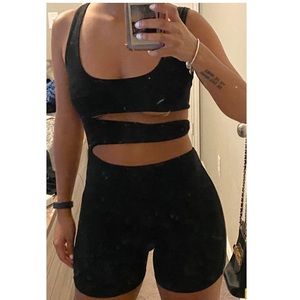 OhPolly black cut out romper